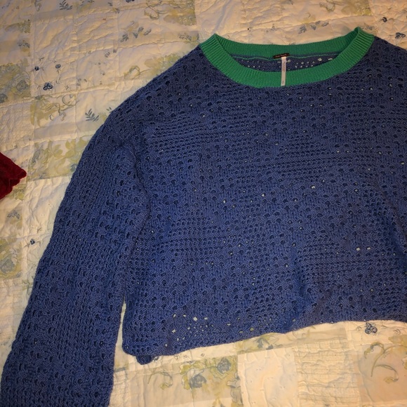 Free People Home Run Sweater Blue - Picture 4 of 5